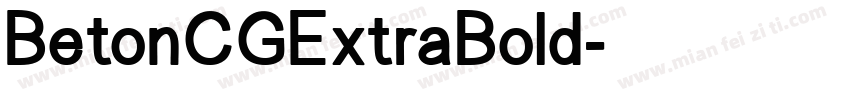 BetonCGExtraBold字体转换