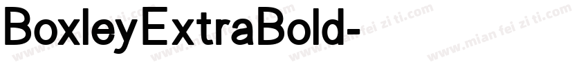 BoxleyExtraBold字体转换