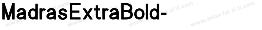 MadrasExtraBold字体转换