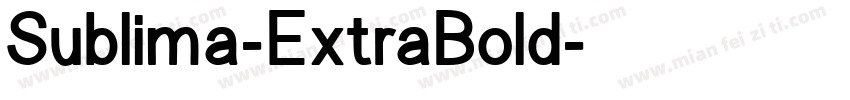 Sublima-ExtraBold字体转换