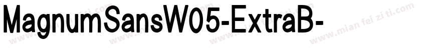 MagnumSansW05-ExtraB字体转换