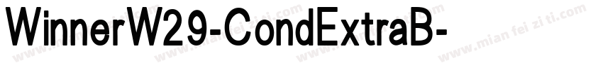 WinnerW29-CondExtraB字体转换