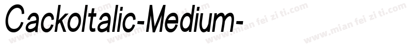 CackoItalic-Medium字体转换