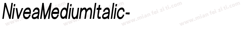 NiveaMediumItalic字体转换