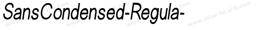 SansCondensed-Regula字体转换