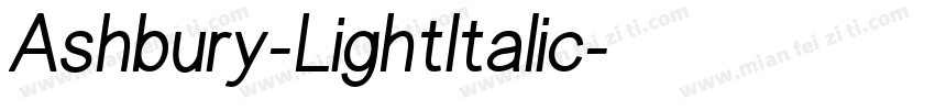 Ashbury-LightItalic字体转换