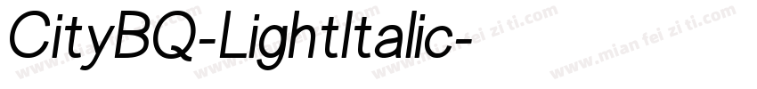 CityBQ-LightItalic字体转换
