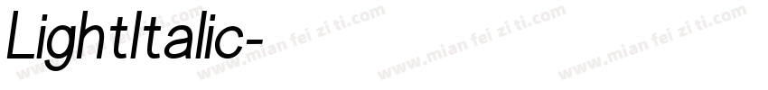 LightItalic字体转换
