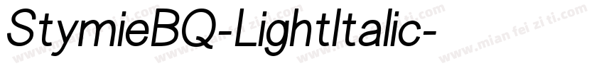 StymieBQ-LightItalic字体转换