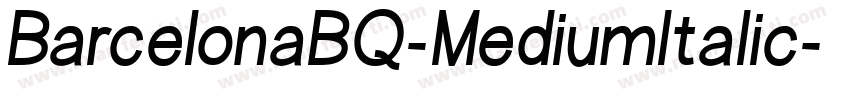 BarcelonaBQ-MediumItalic字体转换