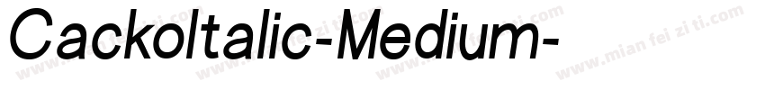 CackoItalic-Medium字体转换
