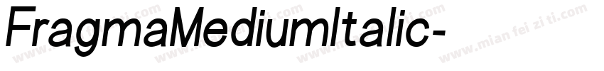 FragmaMediumItalic字体转换