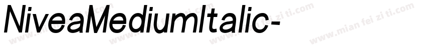 NiveaMediumItalic字体转换