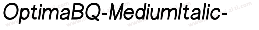 OptimaBQ-MediumItalic字体转换
