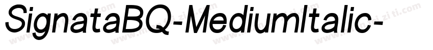 SignataBQ-MediumItalic字体转换