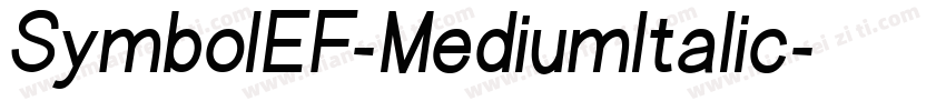SymbolEF-MediumItalic字体转换