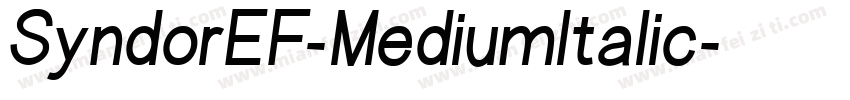 SyndorEF-MediumItalic字体转换
