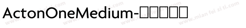 ActonOneMedium字体转换