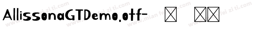 AllissonaGTDemo.otf字体转换