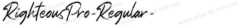 RighteousPro-Regular字体转换