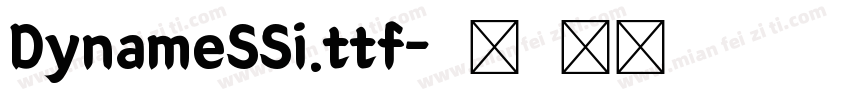 DynameSSi.ttf字体转换