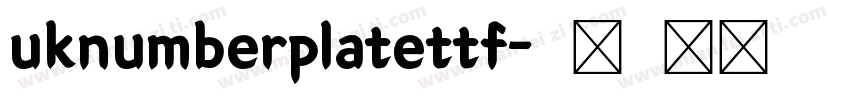 uknumberplatettf字体转换