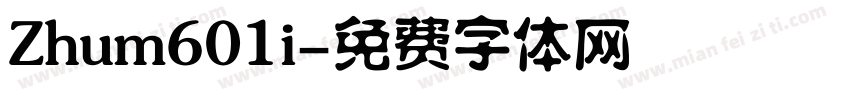 Zhum601i字体转换