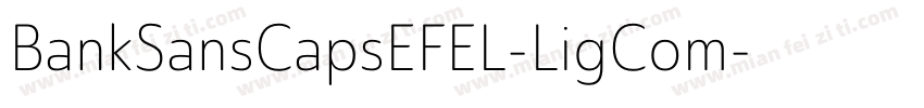 BankSansCapsEFEL-LigCom字体转换