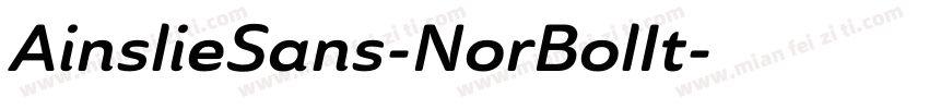 AinslieSans-NorBolIt字体转换
