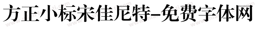 方正小标宋佳尼特字体转换