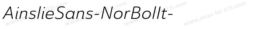 AinslieSans-NorBolIt字体转换