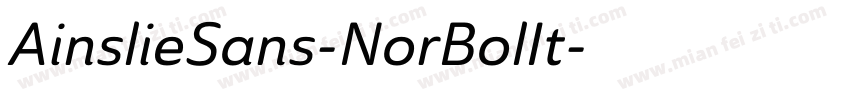 AinslieSans-NorBolIt字体转换