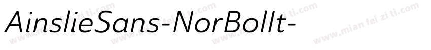 AinslieSans-NorBolIt字体转换