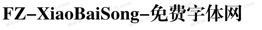 FZ-XiaoBaiSong字体转换