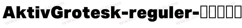 AktivGrotesk-reguler字体转换