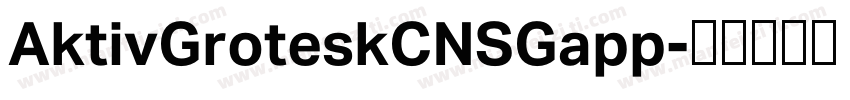AktivGroteskCNSGapp字体转换