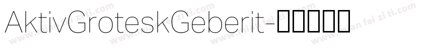 AktivGroteskGeberit字体转换