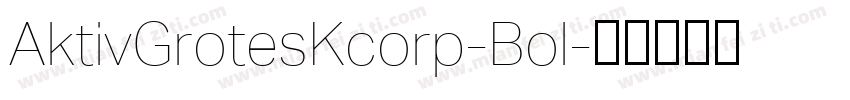 AktivGrotesKcorp-Bol字体转换