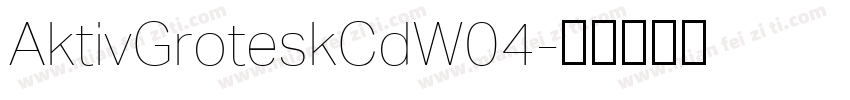 AktivGroteskCdW04字体转换