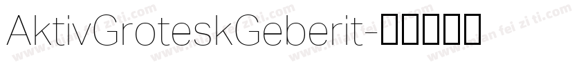 AktivGroteskGeberit字体转换