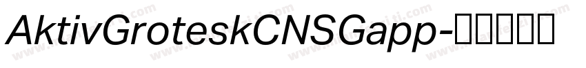 AktivGroteskCNSGapp字体转换