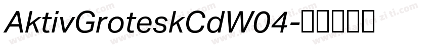 AktivGroteskCdW04字体转换