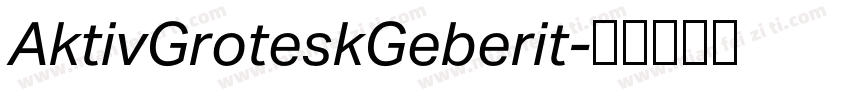 AktivGroteskGeberit字体转换
