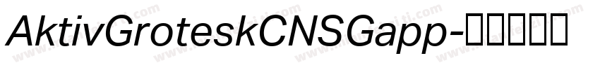 AktivGroteskCNSGapp字体转换