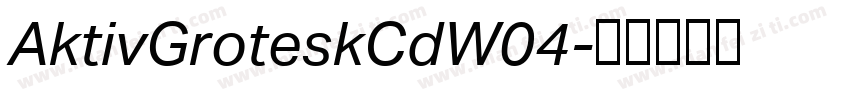 AktivGroteskCdW04字体转换