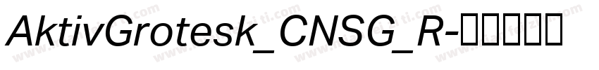 AktivGrotesk_CNSG_R字体转换