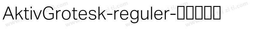 AktivGrotesk-reguler字体转换
