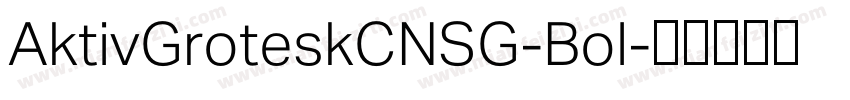 AktivGroteskCNSG-Bol字体转换