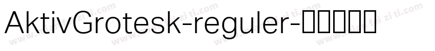 AktivGrotesk-reguler字体转换