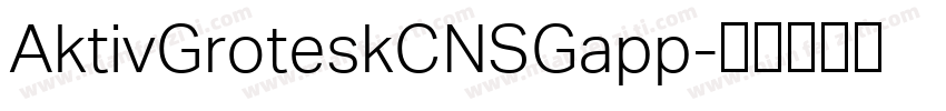 AktivGroteskCNSGapp字体转换
